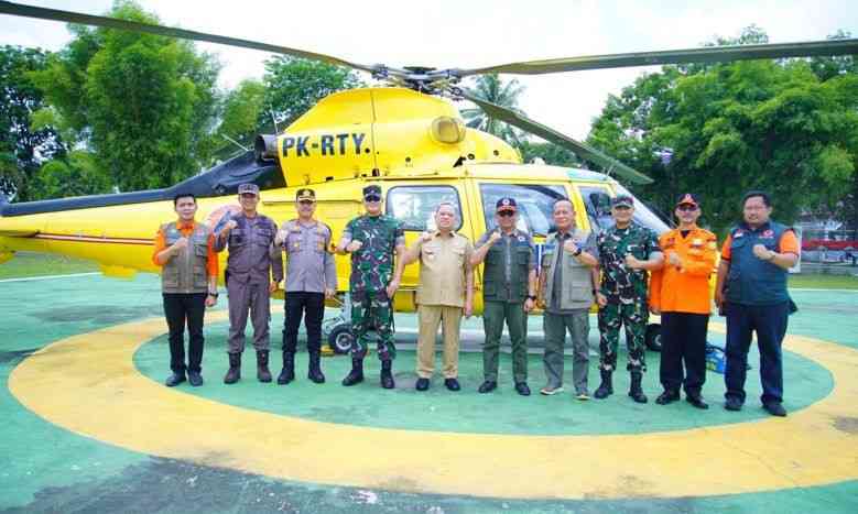 Pj Bupati Muba, Sandi Fahlepi bersama Forkompinda saat meninjau sarana penanggulangan bencana. Foto: Dok Kominfo Muba.