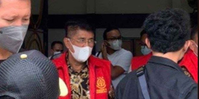 Eddy Hermanto, saat menjalni sidang kasus korupsi pembangunan Masjd Raya Sriwijaya. Kini dia diperiksa sebagai saksi dalam kasus dugaan korupsi pembangunan LRT. Foto: Dok Kejaksaan Tinggi.