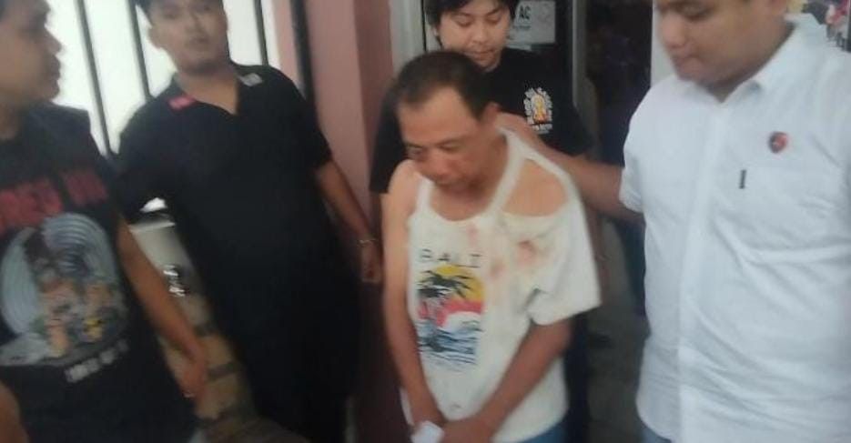 Tersangka Indra, pencuri velg ban serep. Foto: Sumselheadline/Ela.