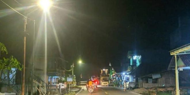 Ilustrasi lampu jalan di Muba. Foto: Kominfo Muba.