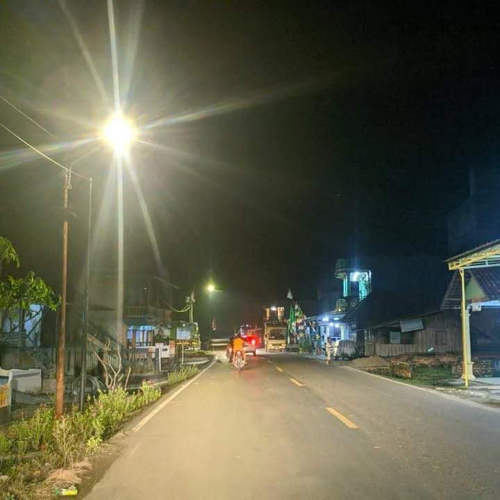 Ilustrasi lampu jalan di Muba. Foto: Kominfo Muba.