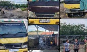 Gudang BBM ilegal digerebek di Gelumbang, Muaraenim. Foto: Dok Polisi.