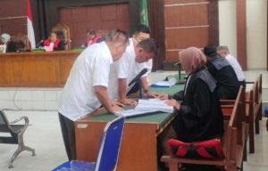 Suasana sidang kasus jargas SPT2J dengan terdakwa mantan Dirut, Ahmad Novan, Jumat (13/12/2024). Foto: Sumselheadline/Ela.
