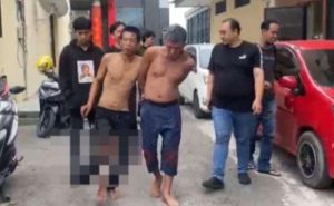 Dua pelaku perampok warnet di Jakabaring Palembang, Dino dan Rudi ditangkap polisi, Minggu (22/12/2024). Foto: Sumselheadline/Ela.