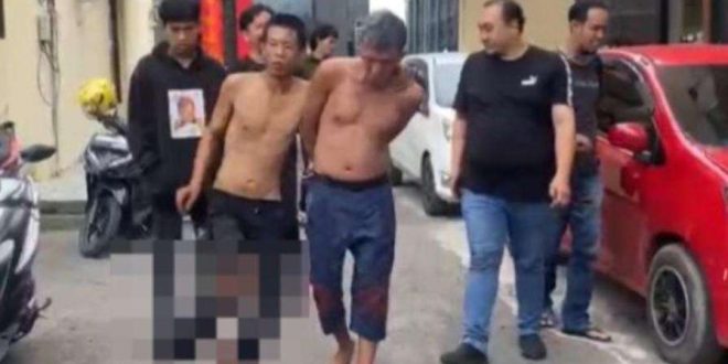 Dua pelaku perampok warnet di Jakabaring Palembang, Dino dan Rudi ditangkap polisi, Minggu (22/12/2024). Foto: Sumselheadline/Ela.