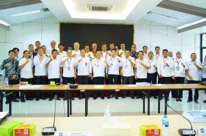 Pj Bupati Musi Banyuasin H Sandi Fahlepi mengikuti Penilaian Evaluasi Kinerja Penjabat Kepala Daerah Triwulan III Bulan Desember Tahun 2024 dan Januari Tahun 2025, di Kantor Inspektorat Jenderal Kementerian Dalam Negeri Republik Indonesia, Jakarta Pusat, Rabu (22/1/2025). Foto: Kominfo Muba.