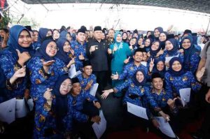 Para honorer bersama Pj Bupati, Sandi Fahlepi. Foto: Dok Kominfo Muba.