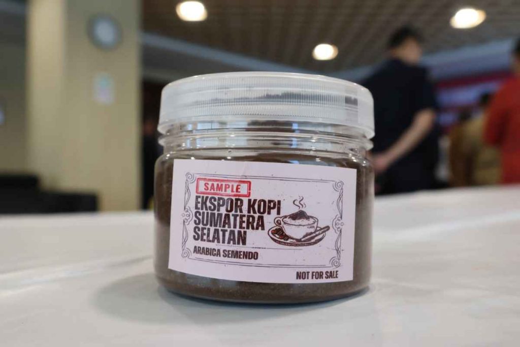 Kopi produksi Sumsel yang akan diekspor ke Australia dan Malaysia. Foto: Sumselheadline/Pitria.