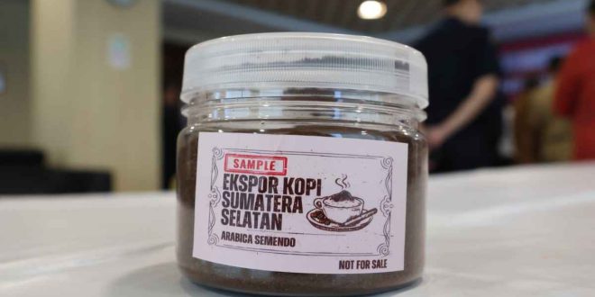 Kopi produksi Sumsel yang akan diekspor ke Australia dan Malaysia. Foto: Sumselheadline/Pitria.