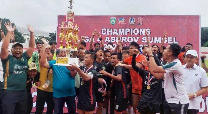 Tim PS Palembang menjadi juara liga 4 Sumsel, Rabu (26/2/2025). Foto: Kominfo Palembang.