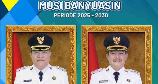 Foto Bupati Muba HM Toha dan Wabup Rohman. Foto: Kominfo Muba.