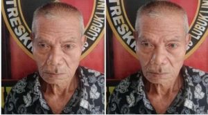 Kakek, SS ditangkap polisi karena perbuatan cabul. Foto: Dok Polres Lubuk Linggau.