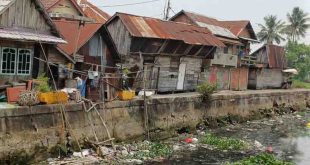 Salah satu kawasan kumuh di Seberang Ulu, Palembang. Foto: Dok Sumselheadline.