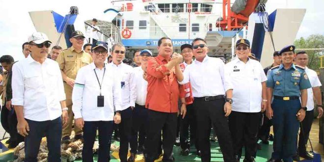 Gubernur Sumsel Herman Deru resmikan kapal ferry Leanpuri.