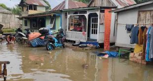 Suasana banjir di salah titik Kota Palembang. Foto: IST