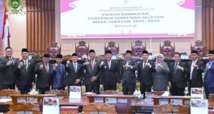Gubernur Sumsel Herman Deru dan Wagub Cik Ujang bersama para pimpinan dan anggota DPRD Sumsel, Senin (3/3/2025). Foto: Humas DPRD Sumsel.
