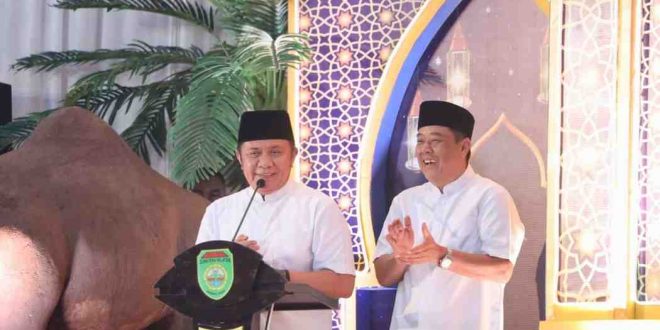Gubernur Sumsel, Herman Deru dan Cik Ujang. Foto: Humas Pemprov Sumsel.