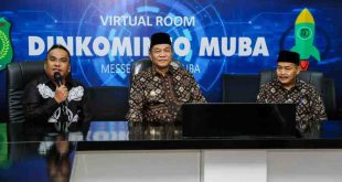 Bupati Muba, HM Toha saat mengunjungi knator Kominfo Muba, Jumat (14/3/2025). Foto: Kominfo Muba.