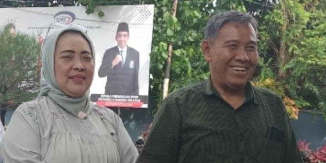 Ketua Forum Silaturahmi Cabang Olahraga (FORSICABOR) Sumsel, Lidayanto bersama Sekretaris FORSICABOR, Cik Naya. Foto: Sumselheadline/Fer.