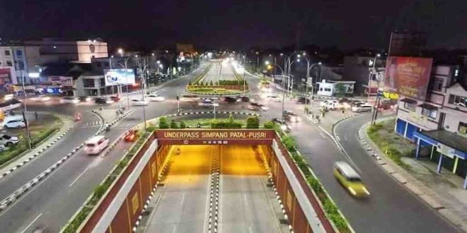 Kawasan simpang Patal palembang, yang akan diberlakukan ganji genap pasca Idul Fitri 2025. Foto: IST