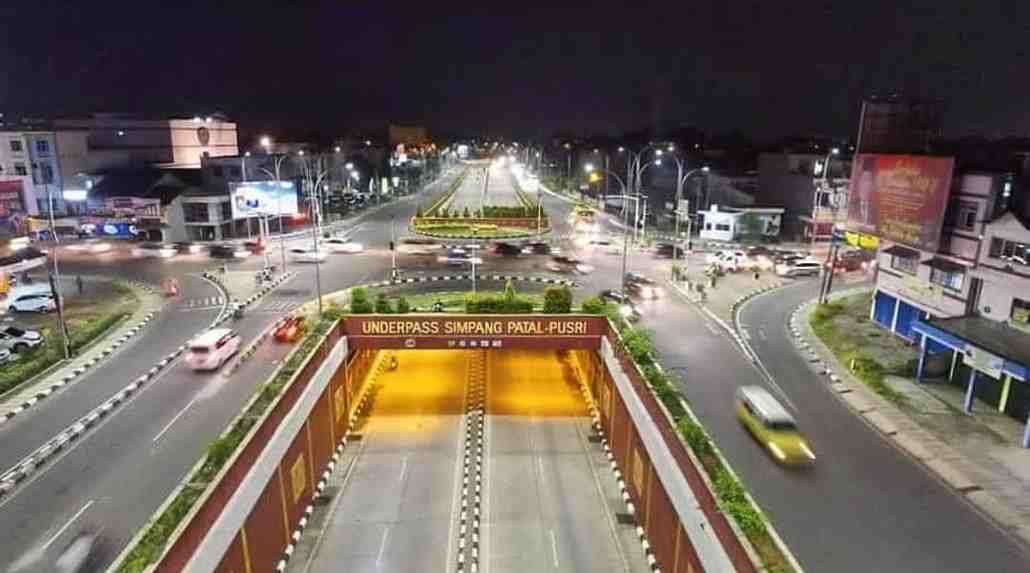 Kawasan simpang Patal palembang, yang akan diberlakukan ganji genap pasca Idul Fitri 2025. Foto: IST