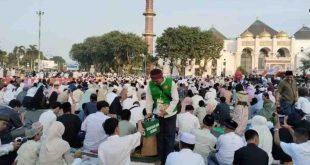 Suasana sholat Id di Masjid Agung Palembang tahun 2024 lalu. Foto: Dok Sumselheadline.