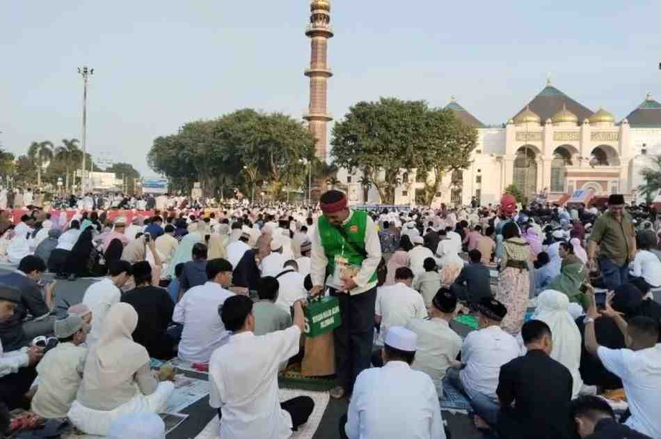 Suasana sholat Id di Masjid Agung Palembang tahun 2024 lalu. Foto: Dok Sumselheadline.