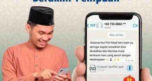 Ilustrasi penipuan modus kirim ucapan lebaran lewat aplikasi APK. Foto: Kominfo Muba.