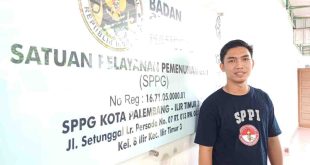 Kepala Satuan Pelayanan Pemenuhan Gizi (SPPG) Dapur Ilir Timur III Palembang, Ilham Al-Aziz. Foto: Sumselheadline/Pitria.