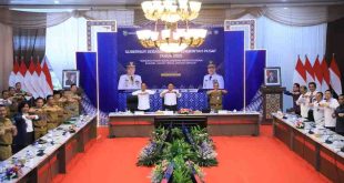 Gubernur Sumsel Herman Deru dan Wagub Cik Ujang menggelar rakor bersama instansi vertikal di Sumsel, Senin (14/4/2025). Foto: Humas Pemprov Sumsel.