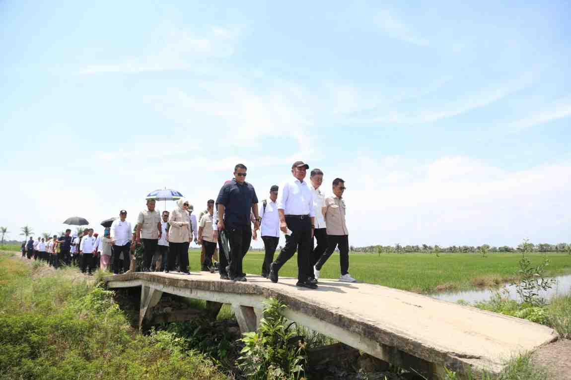 Gubernur Sumsel, Herman Deru mendampingi kunjungan kerja (kunker) Komisi IV DPR RI saat melakukan reses di Desa Srimenanti Kecamatan Tanjung Lago Kabupaten Banyuasin, Rabu (9/4/2025). Foto: Humas Pemprov Sumsel.