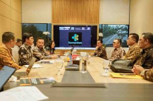 Bupati Muba, HM Toha didampingi sejumlah pejabat mengunjungi Kemenkes di Jakarta, Selasa (22//4/2025). Foto: Kominfo Muba.