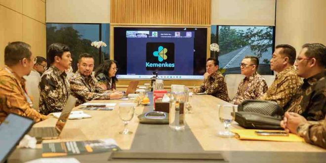Bupati Muba, HM Toha didampingi sejumlah pejabat mengunjungi Kemenkes di Jakarta, Selasa (22//4/2025). Foto: Kominfo Muba.