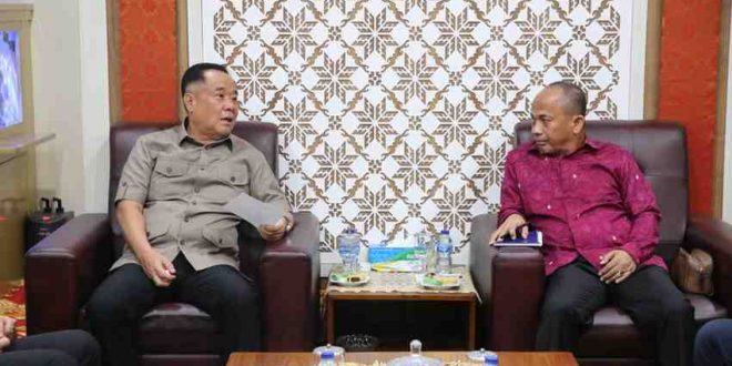 Wakil Gubernur (Wagub) Sumatera Selatan (Sumsel), Cik Ujang menerima audiensi Direksi dan Komisaris PT Jamkrida Sumsel, Kamis (17/4/2025). Foto: Humas Pemprov Sumsel.