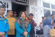 Para guru dan Kepsek SMKN I Lubuklinggau saat mendengar aspirasi siswa yang menggelar aksi. Foto: IST