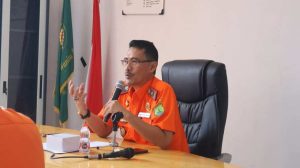Kepala BPBD Muba, Phati Ridwan memimpin rapat jelang apel siaga Karhutla di Muba, Rabu (21/5/2025). Foto: Kominfo Muba.