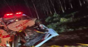 Ambulance milik RS Bayung Lencir mengalami kecelakaan, sejumlah penumpang terluka, Jumat (16/5/2025) malam.