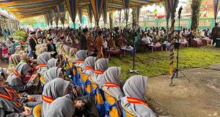 Suasana Haflah Milad ke-36 dan Tasyakuran Kelas Akhir Ponpes Ash-Shiddiqiyah di Desa Rantau Kasih, Kecamatan Lawang Wetan, Senin (26/5/2025).