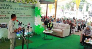 Walikota Palembang, Ratu Dewa melaunching Layanan Rawat Inap di Puskesmas dan Inovasi Palembang Sehat, Sigap Sehat, Pasti Sehat dan Kawal Sehat Menuju Palembang Berdaya, Palembang Sejahtera, Kamis (23/5/2025). Foto: Kominfo Palembang.
