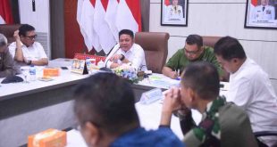 Gubernur Sumsel, Herman Deru rakor bersama Dirjen PSP Kementan RI, Dr. Ir. Andi Nur Alam tentang percepatan cetak sawah baru, Kamis (22/5/2025). Foto: Humas Pemprov Sumsel.
