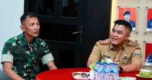 Sekretaris Daerah Kota Palembang Aprizal Hasyim bersilaturahmi dengan jajaran Yonif 200 Raider, Selasa (6/5/2025). Foto: Kominfo Palembang.