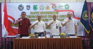 Pemerintah Kabupaten Musi Banyuasin (Muba) menggelar Rapat Tim Pengawasan Orang Asing (TIMPORA), Rabu (4/6/2025), bertempat di Hotel Grand Ranggonang, Sekayu. Foto: Kominfo Muba.