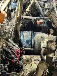 Perbikan pipa yang dilakukan PDAM. Foto: Sumselheadline/Pitria.