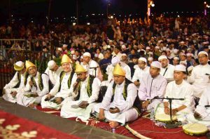 Ribuan warga memadati pelataran BKB Palembang dalam rangka tahun baru Islam dan 100 hari kepemimpinan Walikota Ratu Dewa, Sabtu (5/7/2025) malam. Foto: Kominfo Palembang.