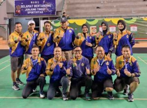 Tim bulutangksi Korpri Muba, yang meraih dua emas di Porprov Korpri Sumsel 2025, Kamis (3/7/2025). Foto: Kominfo Muba.