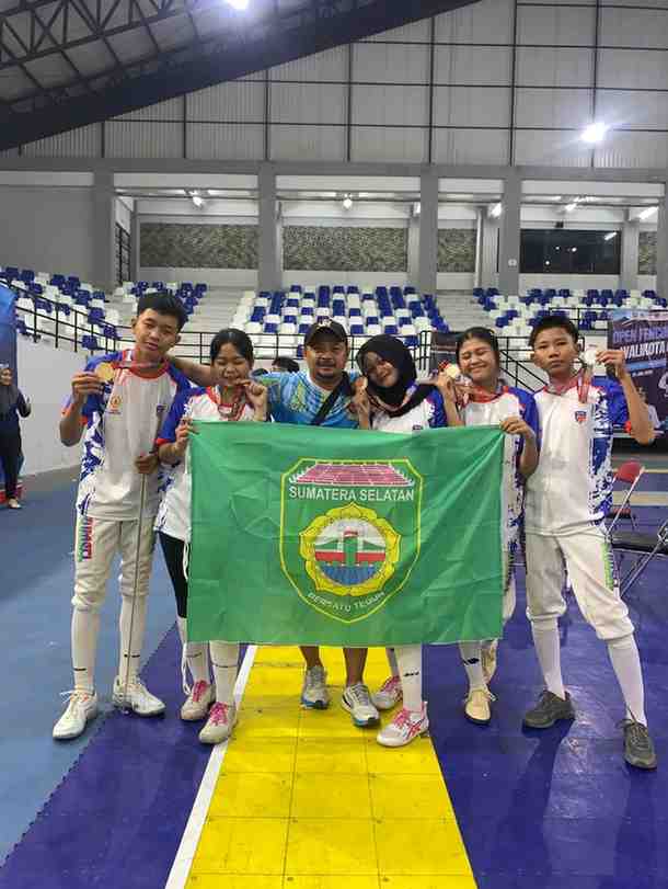 Para kontingan anggar Sumsel. Foto: IST