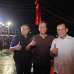 Sekretaris Daerah Kota Palembang Aprizal Hasyim, menjamu Menteri Hukum Republik Indonesia, Dr. Supratman Andi Agtas, SH, MH, dengan sebuah makan malam istimewa di Kapal Musi Cruise, Minggu (27/7/2025). Foto: Kominfo Palembang.