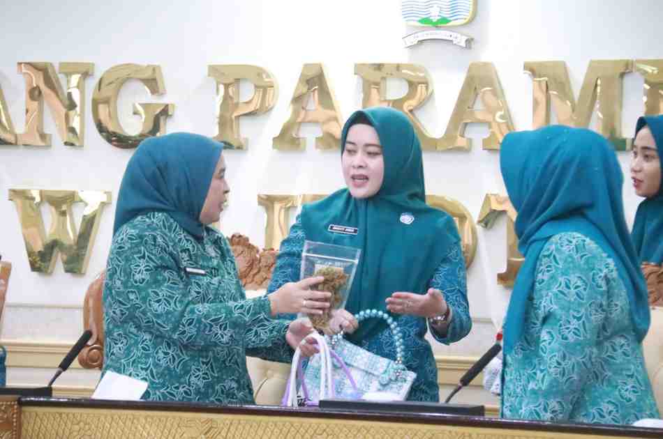 Ketua Tim Penggerak PKK (TP PKK) Kota Palembang, Dewi Sastrani Ratu Dewa hadir langsung pada Rapat Koordinasi (Rakor) Pemberdayaan dan Kesejahteraan Keluarga (PKK) Tingkat Kota Palembang Tahun 2025, Kamis (17/07). Foto: Kominfo Muba.