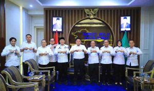 Gubernur Sumsel, Herman Deru menerima kunjungan Kepala Kanwil yang baru, Maju Amintas Siburian, Rabu (23/7/2025). Foto: Humas Pemprov Sumsel..