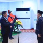 Gubernur Sumsel, Herman Deru melantik Arios Saplis, Kepala Perwakilan BKKBN Sumsel, Selasa (5/8/2025). Foto: Humas Pemprov Sumsel